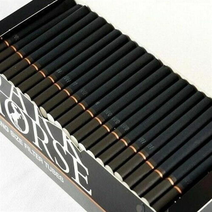 Гильзы сигаретные DARK HORSE - BLACK 1000шт, Гильзы черного цвета 8*15 мм (5 упаковок по 200шт) - фото 4541