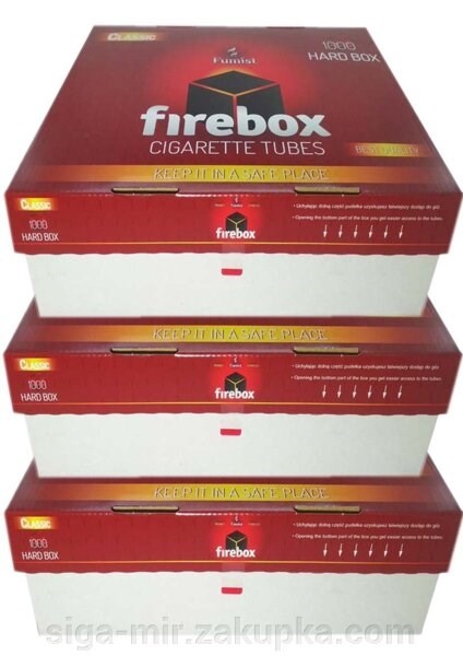 Гильзы сигаретные FIREBOX - CLASSIC HARD 8*15мм  (1000 ШТ.) - фото 4548