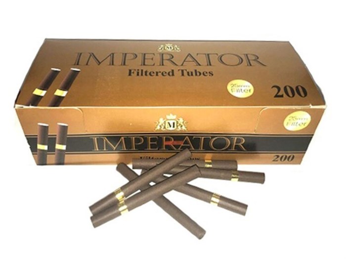Сигаретные гильзы IMPERATOR BROWN - GOLD FILTER 25MM (200 ШТ.) - фото 5302