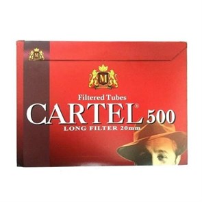 Сигаретные гильзы CARTEL - LONG FILTER фитльтр 20мм  500шт