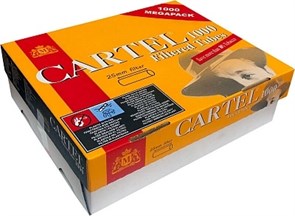 Сигаретные гильзы CARTEL - 25 MM FILTER  фильтр 25мм (1000 ШТ.)
