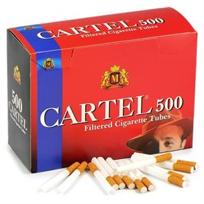 Сигаретные гильзы Cartel  15мм фитльтр ( CARTEL - 15 MM ) 500шт